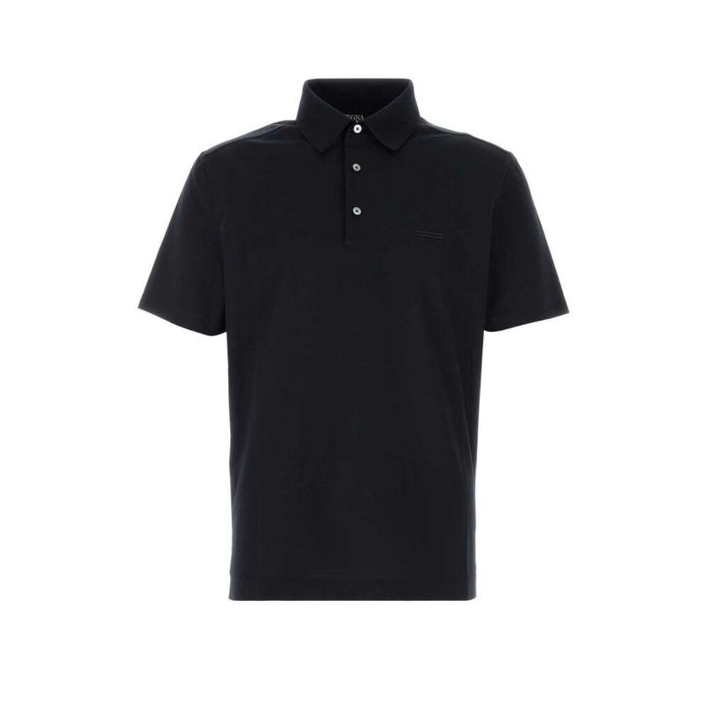 Zegna Men Midnight Blue Piquet Polo Shirt